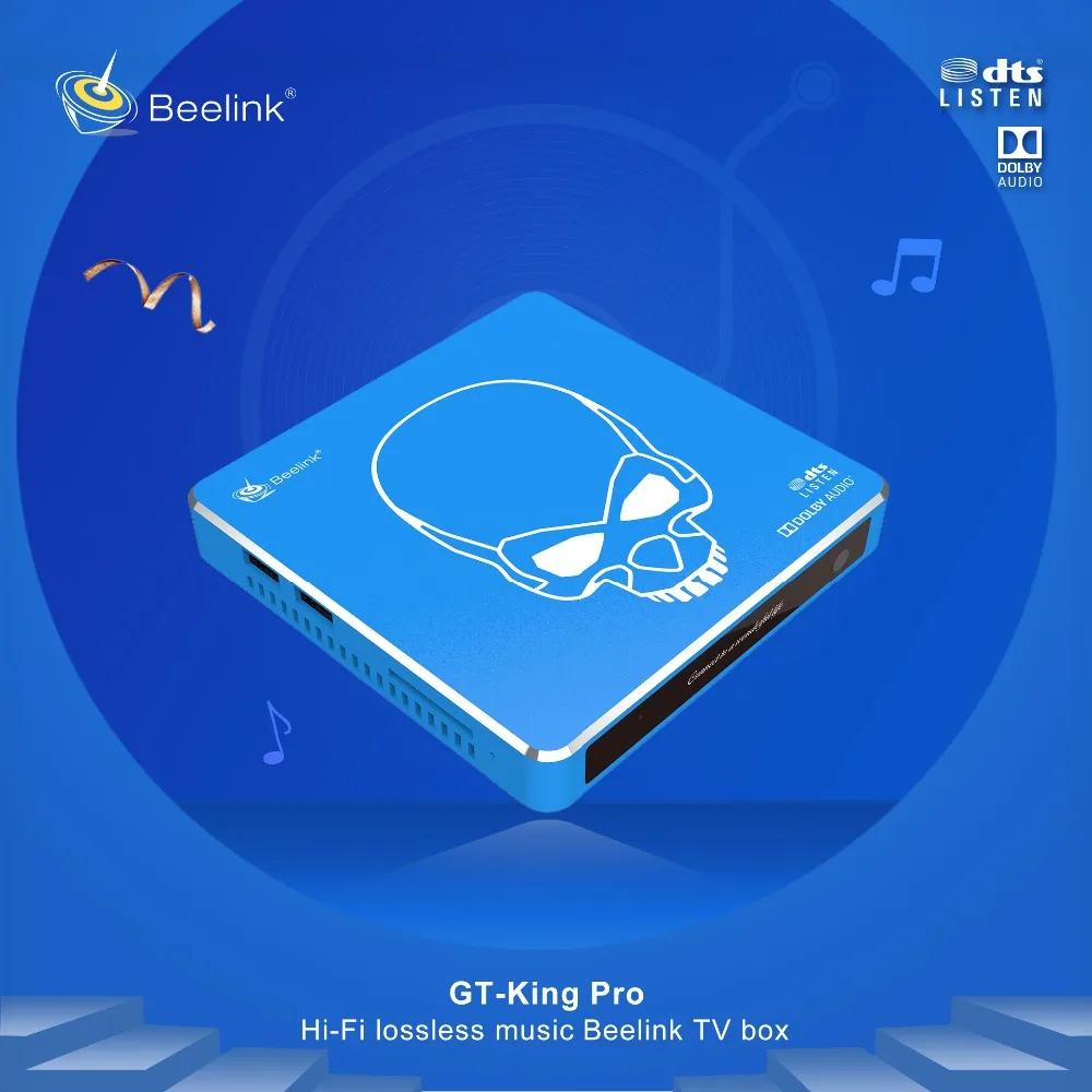 Beelink GT-King Pro Android 9,0 ТВ-приставка Amlogic S922X-H двумя ESS hi-fi звук без потерь с Dolby Audio 2,4G+ 5,8G двойной Wifi 4G 64G