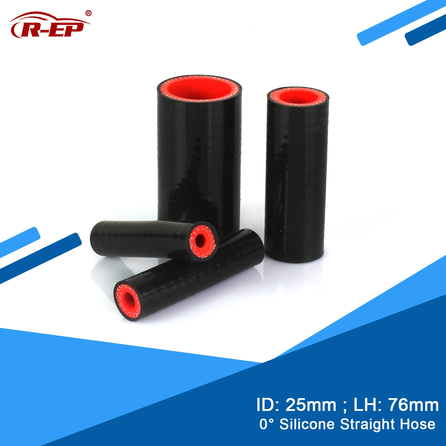 

R-EP 0 degree Straight Silicone Hose/Tube 25MM tube turbine Cold air intake Pipe Rubber Joiner Intercooler New Silicone