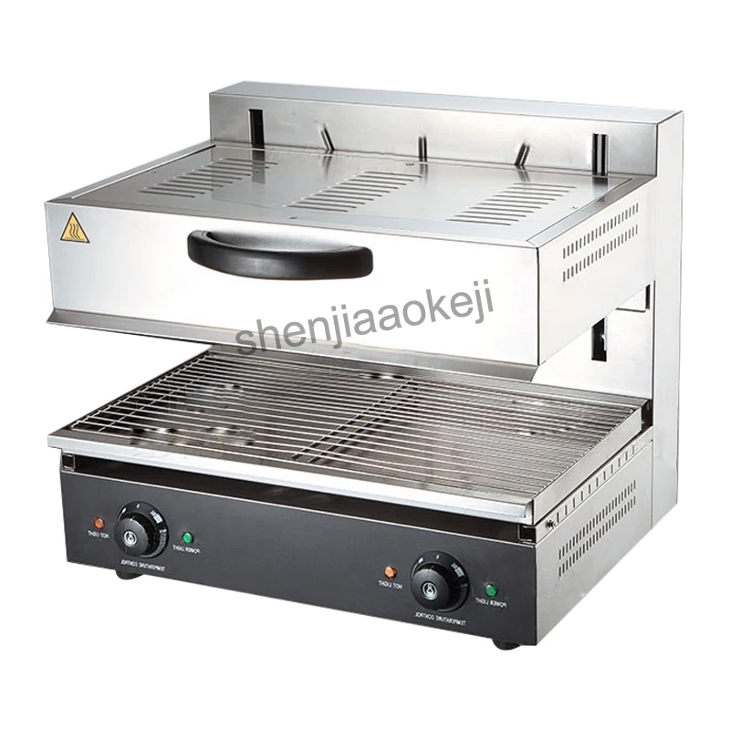 Commercial électrique poêle ascenseur type électrique chaud surface poêle feu gril four style occidental four Double contrôle 220v 4000w 1pc