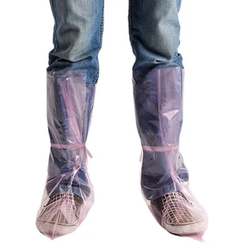 

ASDS-40 Disposable Plastic Shoe Cover Antiskid Waterproof Reusable Set Rain Shoe Boots Cover Overshoes
