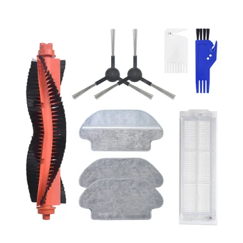 

2 Side Brush + 1 Roller Brush + 1 Filter Net + 3 Mop Cloths Pad for Xiaomi STYJ02YM Robot Vacuum Cleaner Replacement Parts Acces