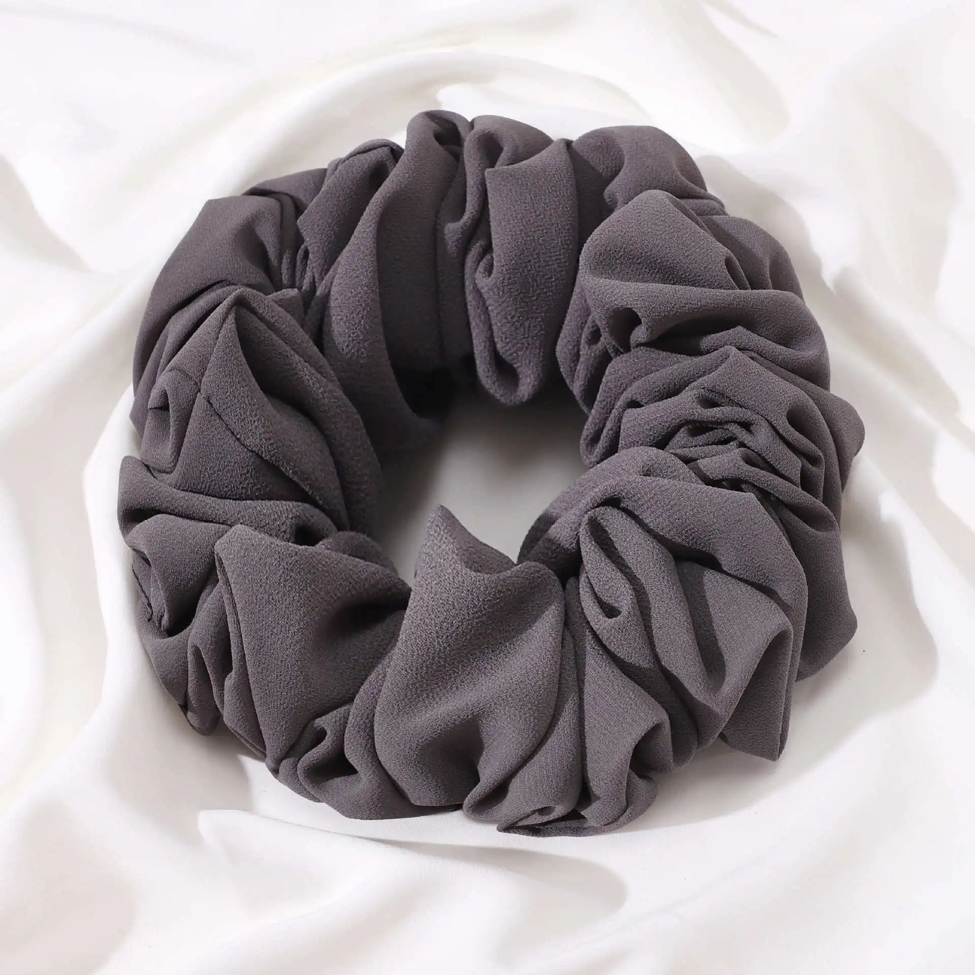 wide headbands for short hair Malaysian Bunch Hair Tie For Muslim Women Chiffon Rubber Band Beautiful Hijab Volumizing Scrunchie Large Head Scarf Accessories hair clips