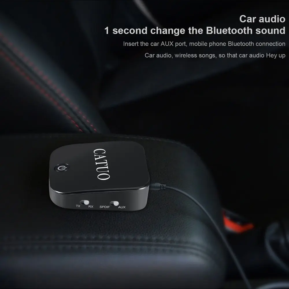 CATUO 2-в-1 Беспроводной Bluetooth передатчик/приемник аудио адаптер с оптический Toslink/SPDIF 3,5 мм стерео Bluetooth V4.1
