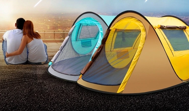 Outdoor Pop Up Automatic Open Camping Tent Portable Waterproof Anti-UV Tent Family Hiking Anti-UV Rainproof Tent AA12052