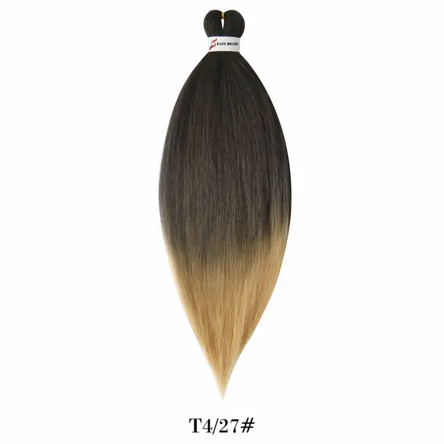 Pre Stretched Kanekalons Braiding Hair Easy Crochet Braid Hair Extension Yaki Straight Ombre For Woman Aigemei EZ Braids 4/30HL