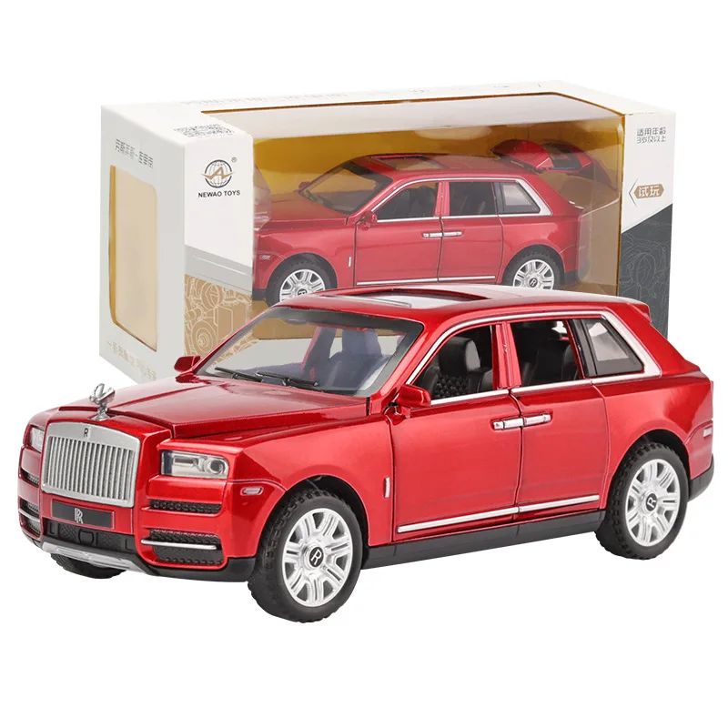 

Diecast 1:32 Scale Rolls Royce Cullinan Models Of Cars Metal Model Sound And Light Pull Back Suv For Kids 7 Doors Can Be Opened