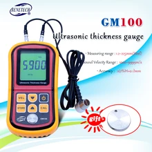 GM100 affichage LCD numérique jauge dépaisseur à ultrasons en métal testant les Instruments de mesure 1.2 à 200MM compteur de vitesse sonore 
