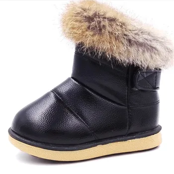 

Girls Snow Boots Ankle Toddler Kids Winter Boots Warm pu Leather botte enfant fille Baby Girl Boot Good Quality Size 21-30