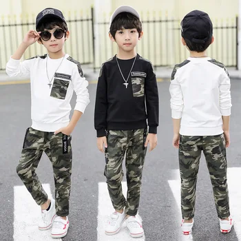 

2019 Brand New 2-9Y Toddler Kids Baby Boy Clothing Set Pocket Pullover Tops Camo Pant 2PCS Outfits Tracksuit Long Sleeve Outfits