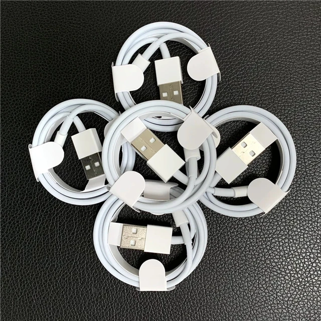 5PCS/Lot 1M TPE Charging Cable For iPhone 12 Pro iPad 6S 6 7 8 Plus 11 Pro XS Max X XR SE 5S 5C 5 Data Sync Charge Line Cord 5PCS