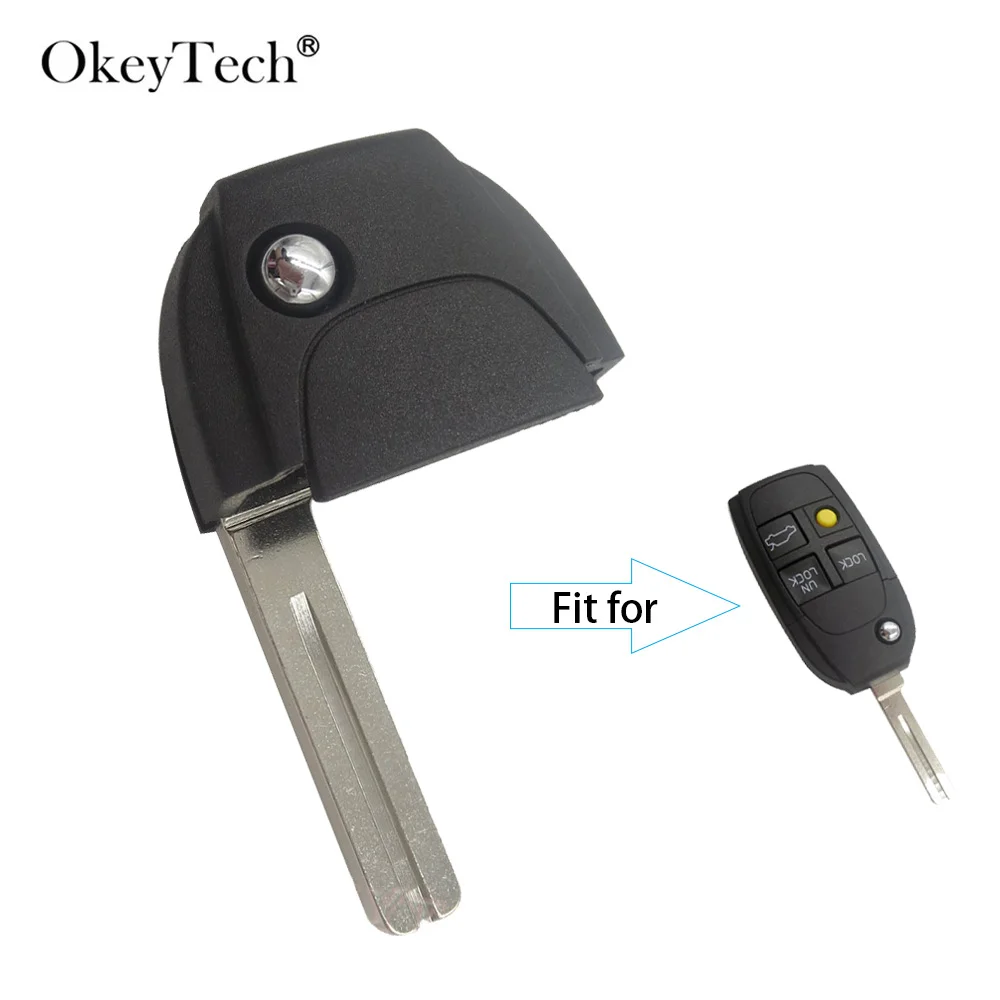 OkeyTech флип дистанционный ключ крышка ключа автомобиля лезвия для Volvo XC90 S60 2000-2009 S80 1999-2006 V70 2000-2007 XC70 2003-2007 необработанное лезвие