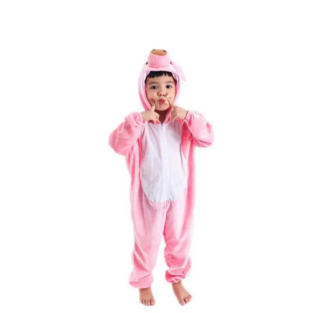 Kigurumis Animals Kids Anime Cosplay Costume Funny Suit School Party Student Play Games Onesies Performance Dinosaur Tiger Fancy pink pig