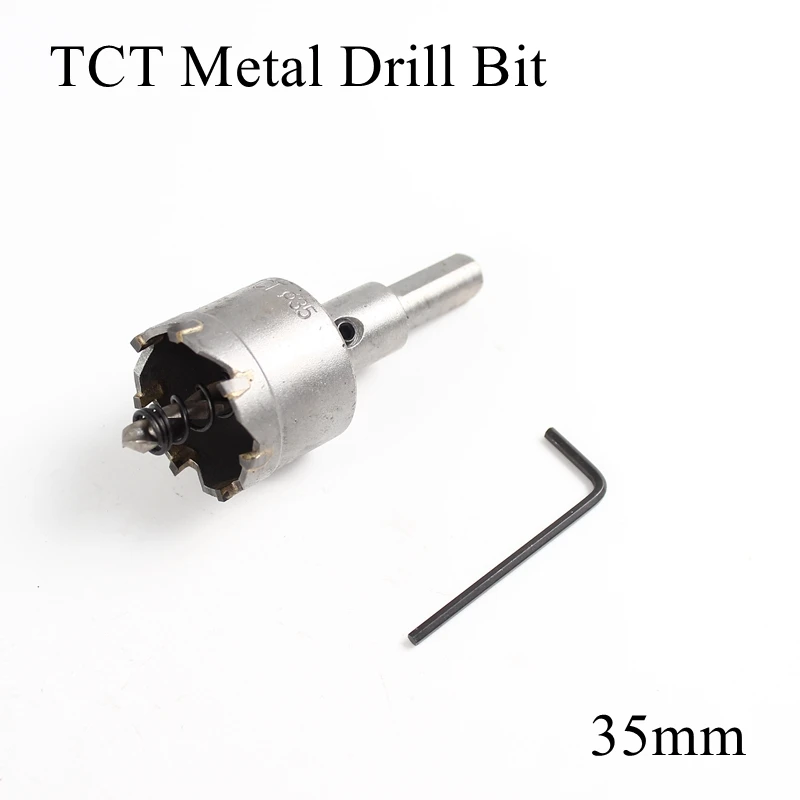 1 шт. 35 мм TCT Отверстие пилы резак ядро HSS Сверло твердосплавное для пластины из нержавеющей стали железа металлический сплав резка бурения электроинструмент