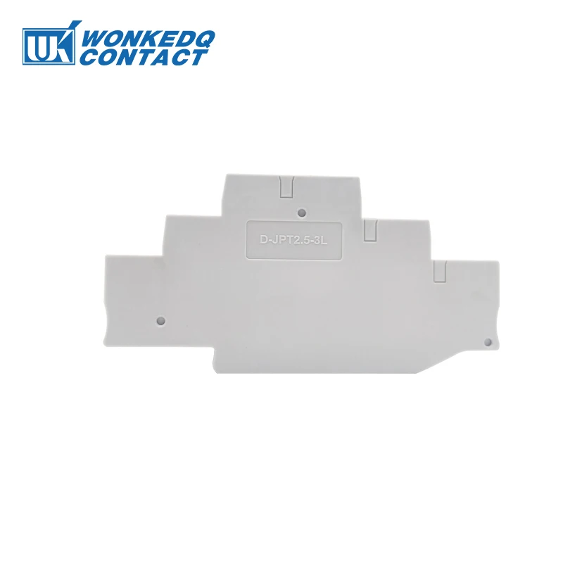 1Pc D-PT2.5-3L End Barrier Plate PT 2.5-3L Plug Wire Electrical Connector Din Rail Terminal Block Accessories End Cover din rail terminal block