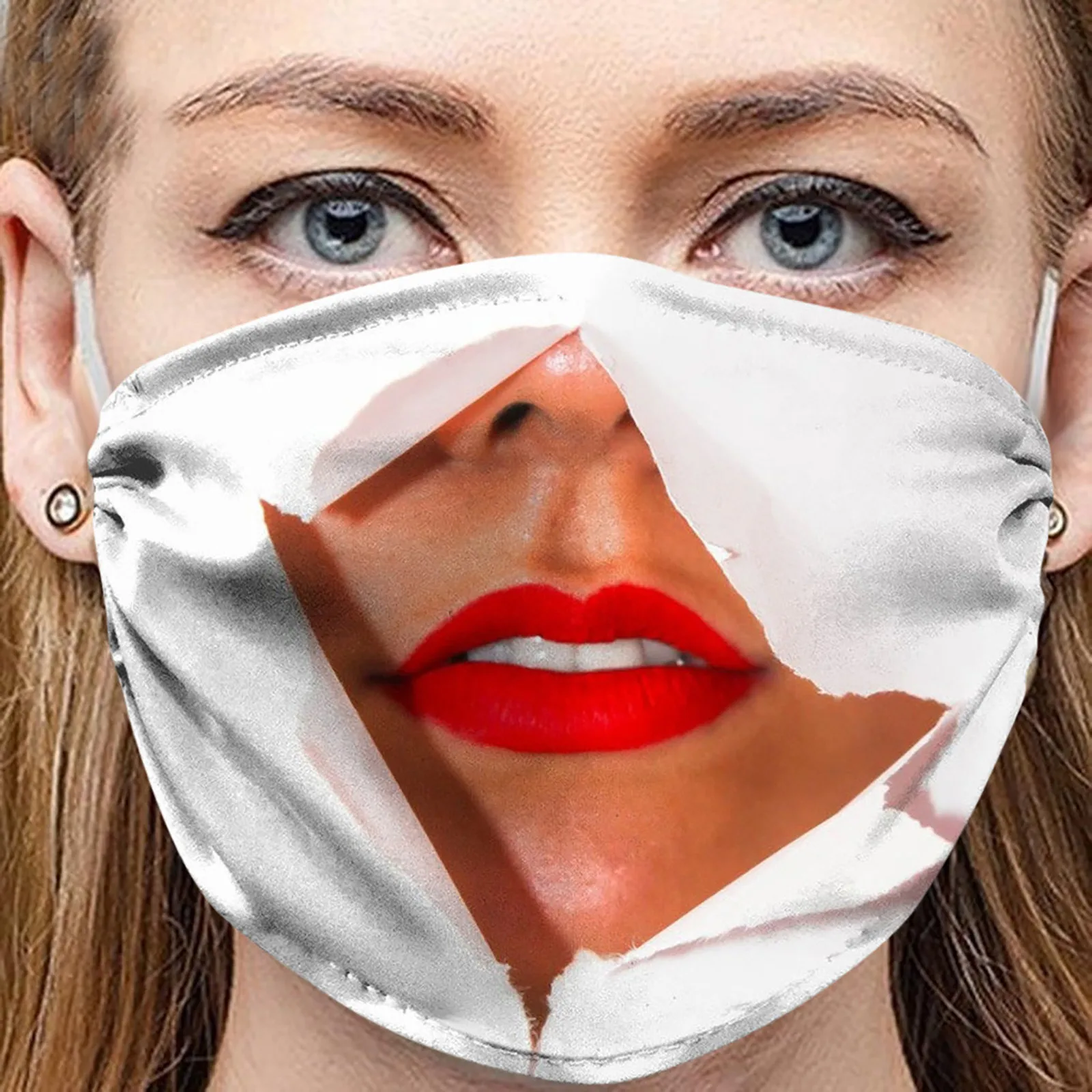 3D Funny Mask Hot Fashion Funny Face Masks Washable Reusable Cotton Maske Cosplay Mascarillas Headband Masques Cubrebocas