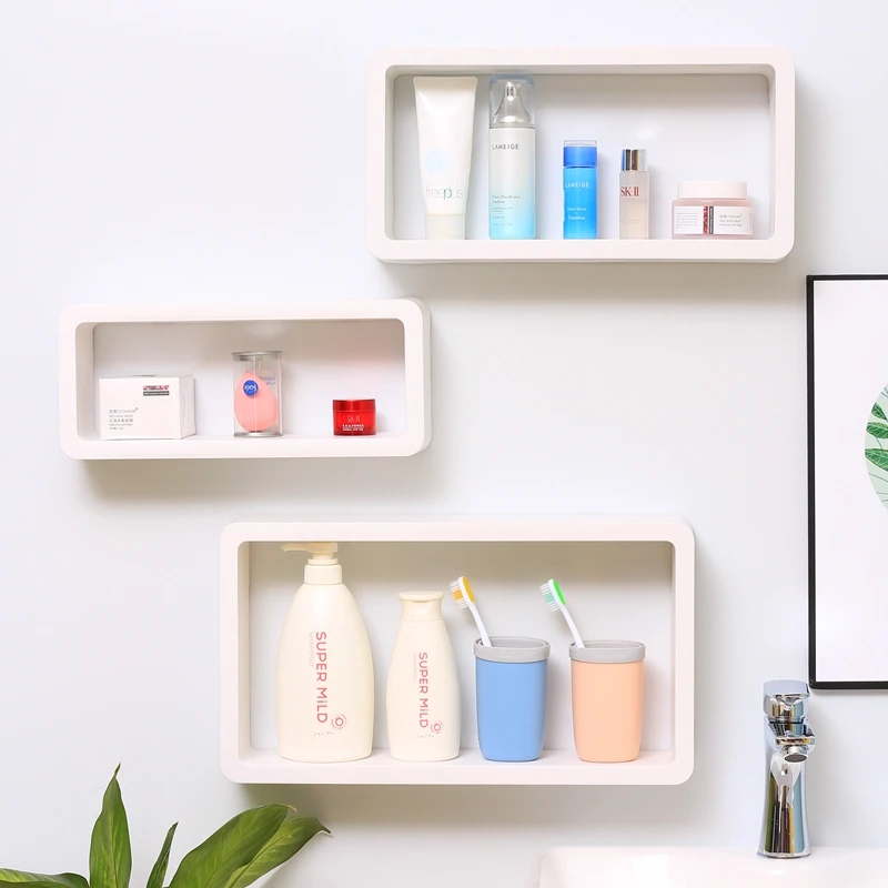Угловая полка для ванной комнаты 2 х слойная настенная подвесная Косметическая