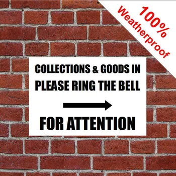 

Customized Collections Goods In Ring Bell With Right Arrow Sign Warehouse PVC