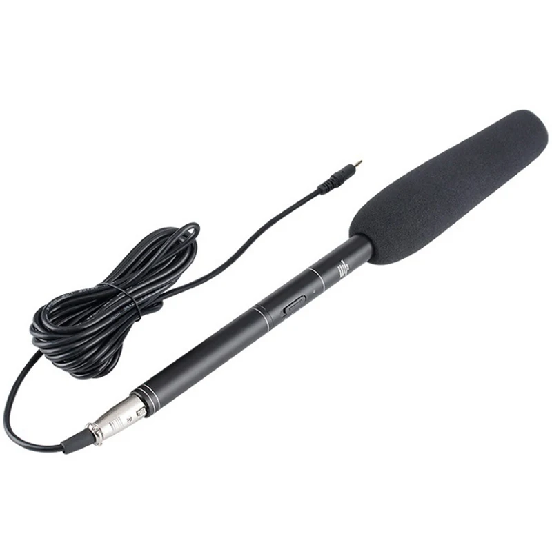 

ABHU-Professional Interview Microphone Directional Condenser MIC for DSLR DV Camcorders Video Camera Mic