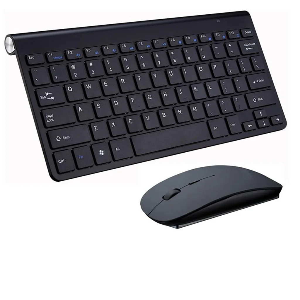 Mini Flat Quiet Wireless Keyboard and Mouse PC Computer Mini Slim Ergonomic Wireless Keyboard 78 Keys Keyboard 1200DPI Mouse