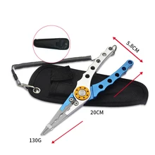 

Fishing Pliers Tongs Carp Tackle Tools Winter Lures Aluminum Alloy Scissors Hook Remover Cutter PE Line Multifunctional Pesca