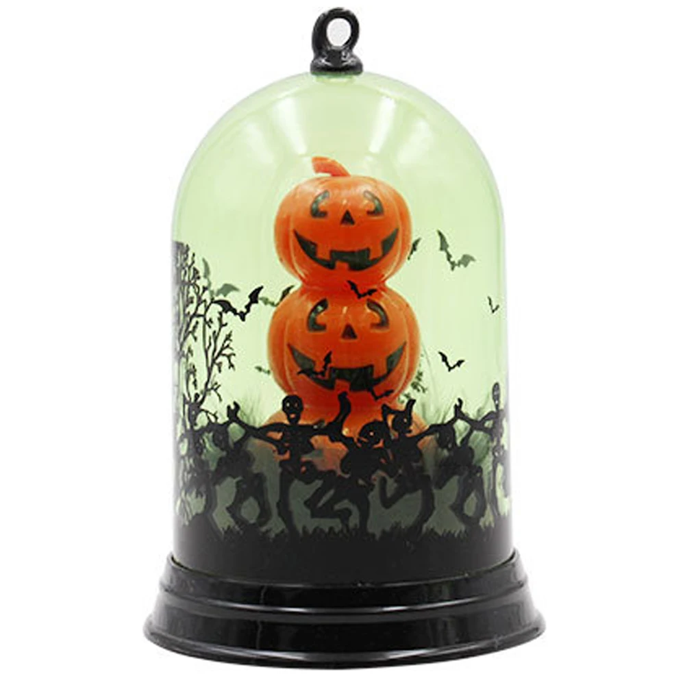 Romantic Pumpkin Light Halloween Bat Spider Witch Lamp Hanging Lantern LED Party Home Decor Pumpkin Lamp Ambient Lighting - Emitting Color: green pumpkin lamp