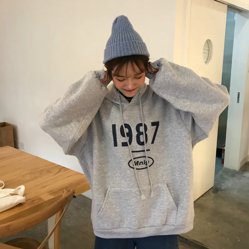 Женская толстовка с капюшоном sudadera mujer теплый пуловер мехом внутри и толстым
