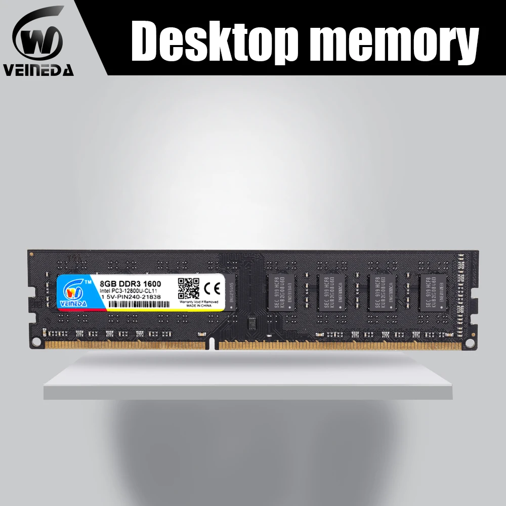 Ddr3 para Todos Veineda Nova 4x4gb Memória 1066 1333 Intel Amd Desktop Pc3-12800 1600 240pin Não-dimm Ecc Ram Ddr3 32gb