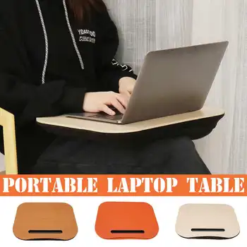 

Knee Laptop Table Bed Lap Desk Bookshelf Bamboo Tray Reading Writing Cushion Handy Learning Bed table Portable Stand