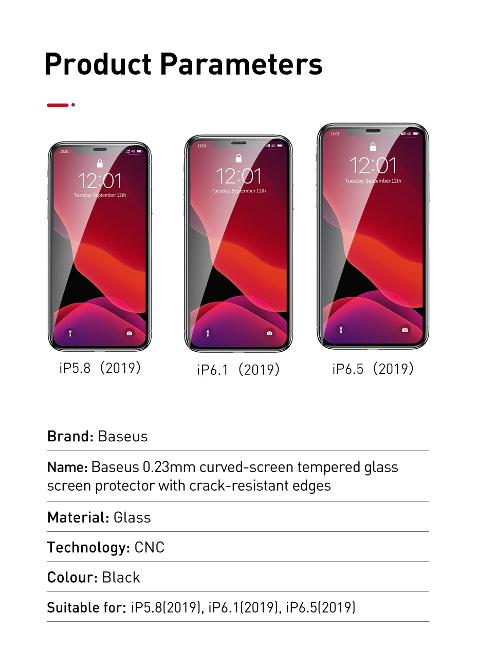 Baseus 0,23 мм Защитное стекло для iPhone 11 Pro Max Новое поступление полное покрытие закаленное стекло протектор экрана для iPhone 11