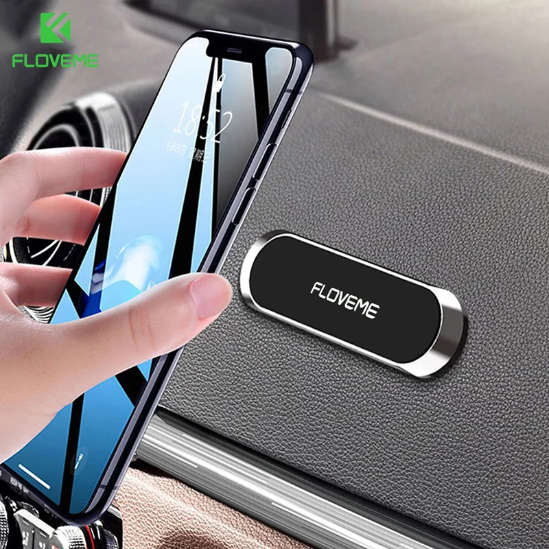FLOVEME Мини-Магнитная автомобильная подставка для телефона в форме полосы для iPhone 11, настенный металлический магнит, автомобильный держатель для приборной панели, автомобильные держатели для телефонов