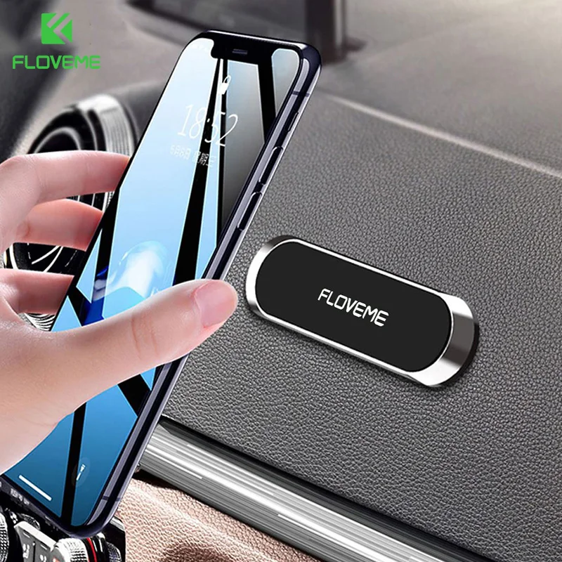 Магнитный автомобильный держатель для телефона FLOVEME iPhone Samsung Xiaomi металлический
