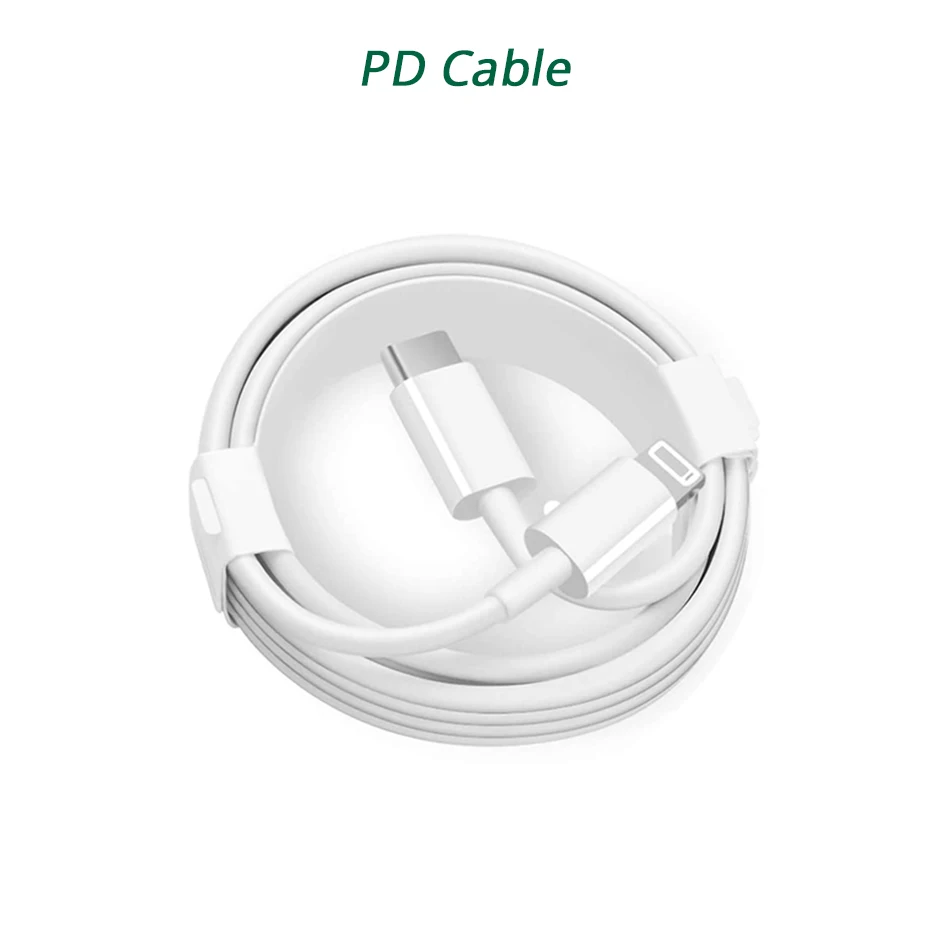 Fivetech USB C Cable for iPhone 12 Pro Max 11 XS XR X 8  20W PD Fast Charger for Macbook Pro EU US UK Plug USB Type C Data Cable charger 100w Chargers