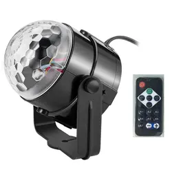 Projecteur Laser Led à 4 couleurs changeantes, lampe boule tourbillonnante pour salle de danse, télécommande, fête de vacances, lumières décoratives pour la maison 