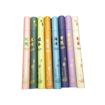 

GuLong Incense Sticks 21cm 20g/Tube Living Room Stick Incenses Lavender Rose Jasmine Green Tea Scents for Home 2mm Incenses