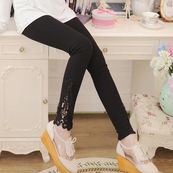 

Women`s Lace Crochet Leggings Casual Legging Pants Stretch Leggins Casual Solid Color Skinny Jeggings