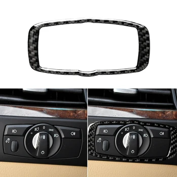 

Carbon Fiber Style ABS Headlight Switch Button Cover Trim for BMW 5 Series E60 2008-2010 Interior Mouldings