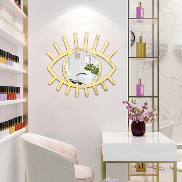 3D Szem Alakú Tükör Kreatív Barkács Otthoni Művészeti Dekoráció Hálószoba Smink Öltözködés Fürdőszoba Fal Dekoratív Akril - Image 5