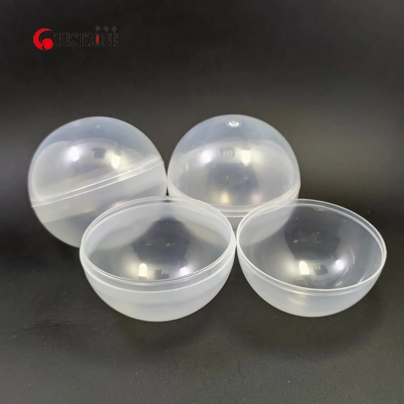 

100Pcs/Lot 45MM Diameter Transparent Clear Plastic PP Toy Capsules Ball Round Empty Container For Vending Machine Free Shipping