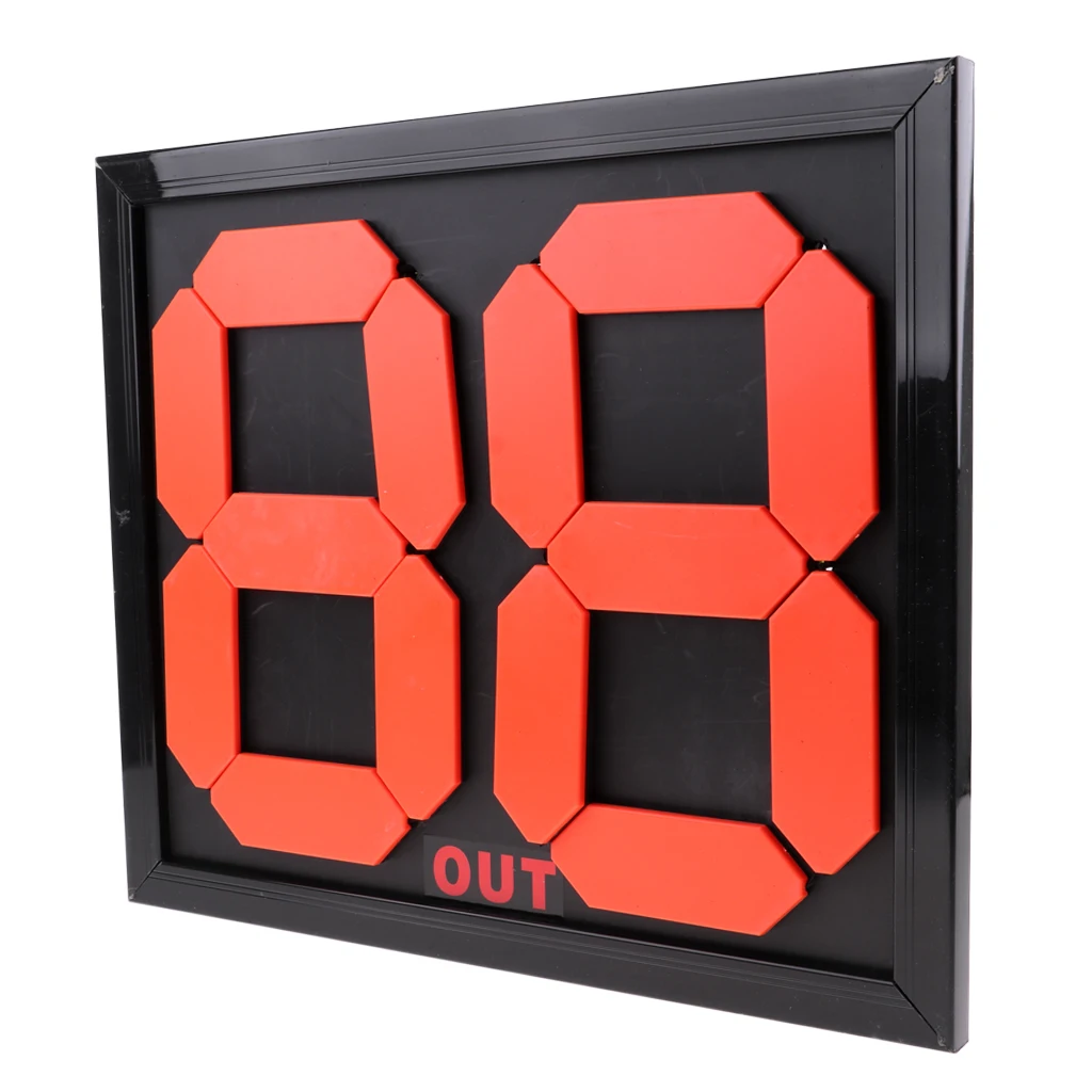 Practical Soccer Substitution Board Double Side Display 4-digits Black Color