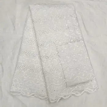 

Latest Nigerian Lace fabrics African Cotton Lace Fabric High Quality Swiss Voile Lace In Switzerland For Wedding Dress LCY11