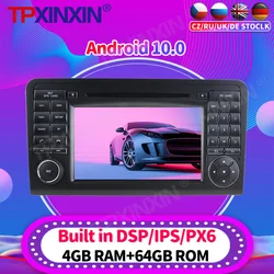 Radio Multimedia con GPS para coche, Radio con reproductor, Android 10, accesorios, 2Din, para Benz ML CLASS W164 ML300 ML350 2005  2012