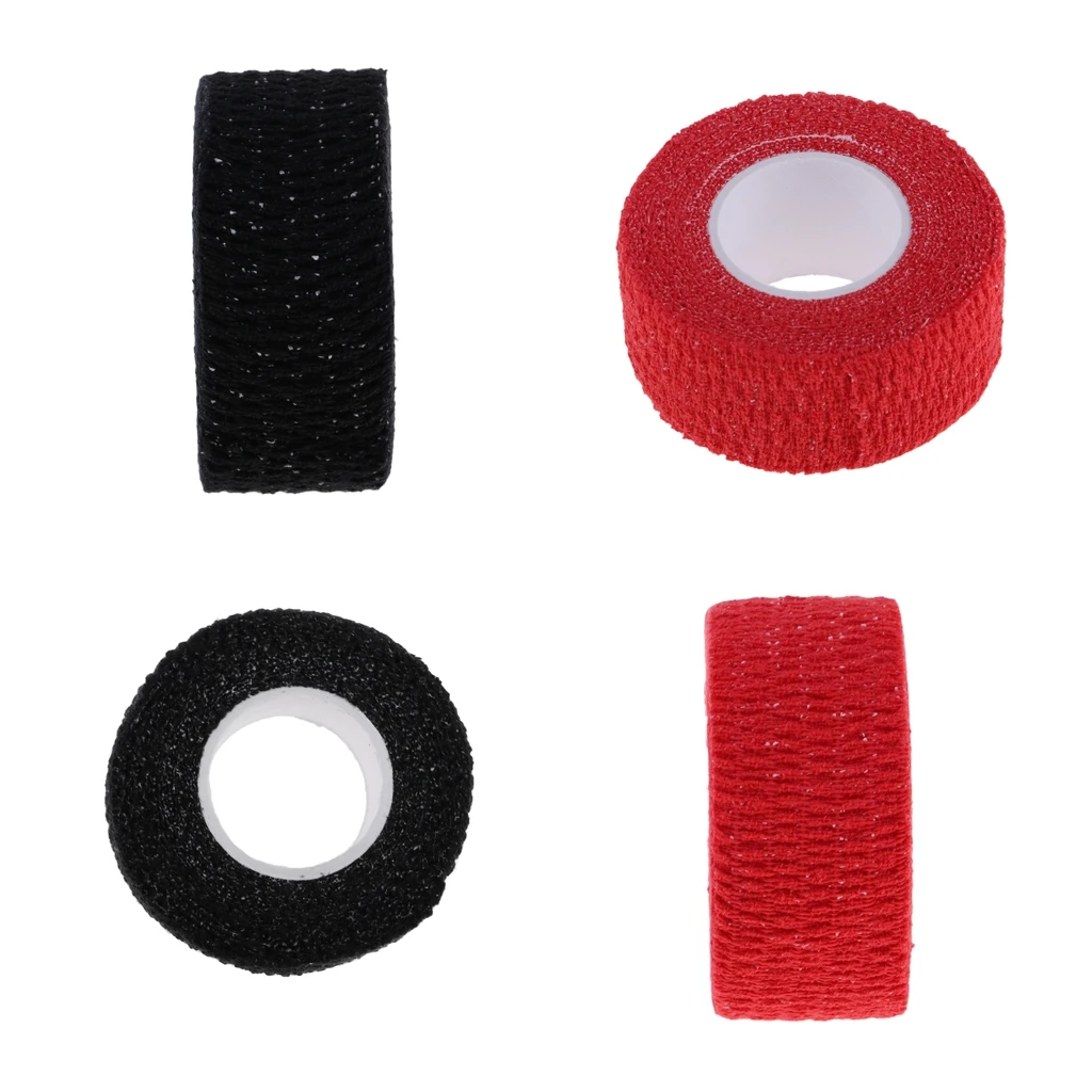 5 м х 24 мм Профессиональный Противоскользящий самоклеющийся эластичный Гольф Спорт Гольфист Finger Grip Tape Compression wrap Cover-черный/красный