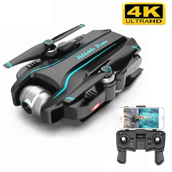 

Smart RC Drone 4k with Dual Camera Optical Flow HD One-key Return Adjustable Angle Camera Helicopter Quadcopter Toys Kid