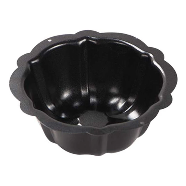 Webake 4 inch nonstick bunting pan cabon steel baking mini bundt cake  pan,pack of 4