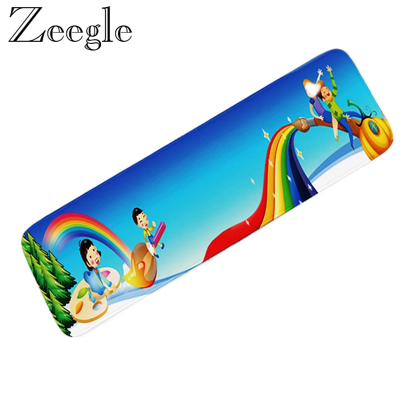 Мультяшный ковер, детский коврик для спальни, забавные прикроватные коврики для детской комнаты, нескользящий коврик для кухни, коврики для ванной комнаты 40x160 см