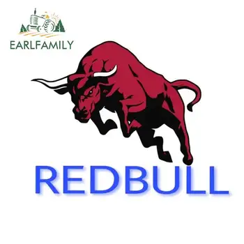 

EARLFAMILY 13cm x 10.1cm for Red of Bull New Logo Car Sticker Vinyl Material Waterproof Window Truck Scratch-proof Camper Decal