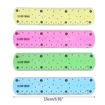 

1pc New Pvc Plastic Soft Ruler Bookmark Ruler 15cm Study Transparent Measurement Students Ruler Drawing Supplies Tool Offic I9G6