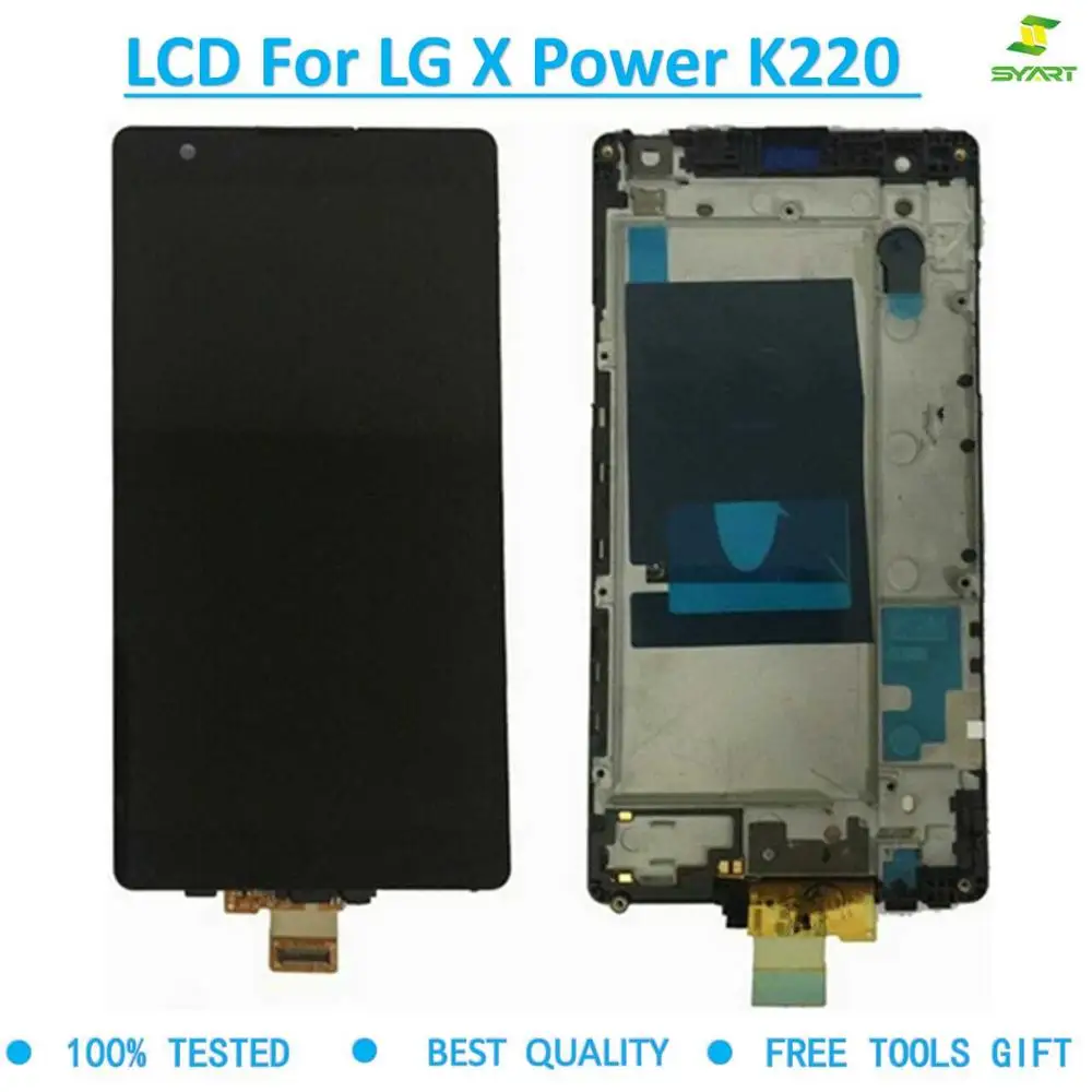 

Digitizer Screen Black For LG X Power K220DS K220 5.3"LCD Display Touch+Frame Assembly Replacement Parts For LG XPower K220 LCD