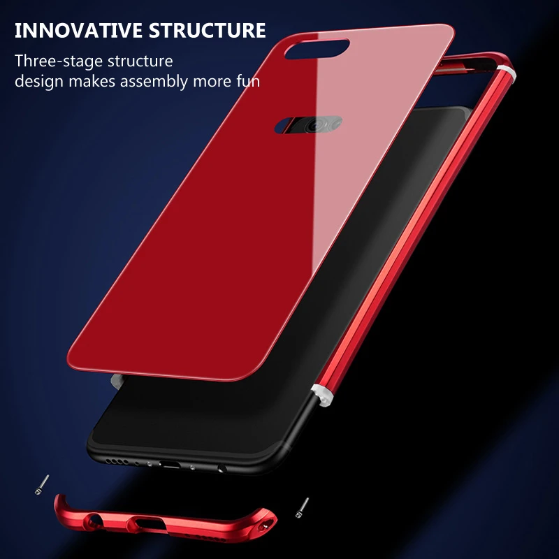 Новый чехол для Huawei Honor 9 двухцветный Алюминиевый Чехол бампер Роскошный