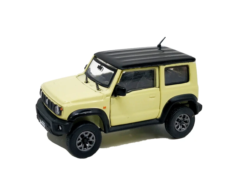 1: 64 BM творения Suzuki Jimny(JB74) правый руль литой модельный автомобиль - Цвет: RHD Cream Black Top